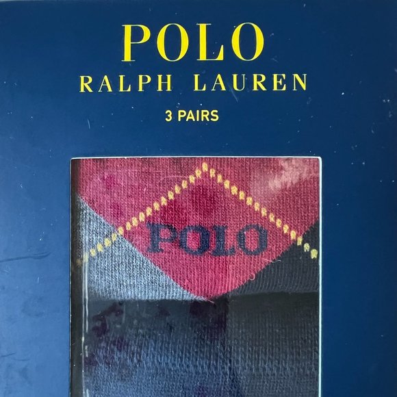 POLO RALPH LAUREN Men's 3 Pair Socks NIB - Picture 1 of 3